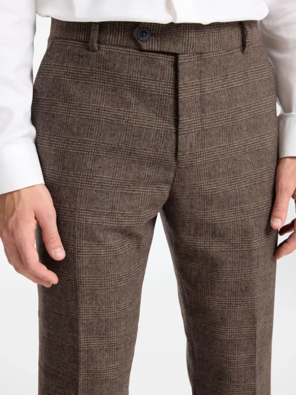 SELECTED RUTIG KOSTYMBYXOR Brown Fashion