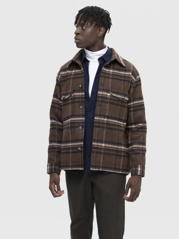 SELECTED RUTIG SHACKET Brown Flash Sale