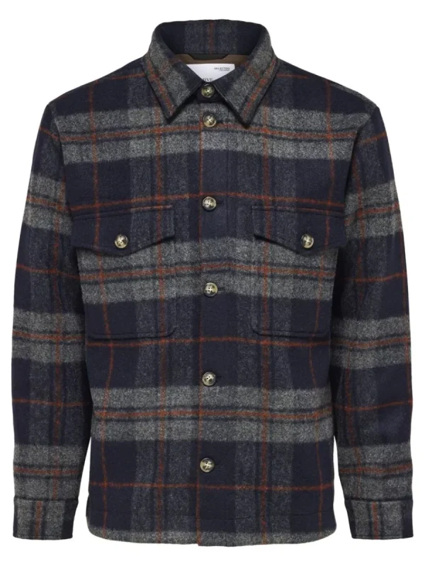 SELECTED RUTIG SHACKET Blue Outlet