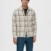 SELECTED RUTIG SKJORTA Beige Flash Sale