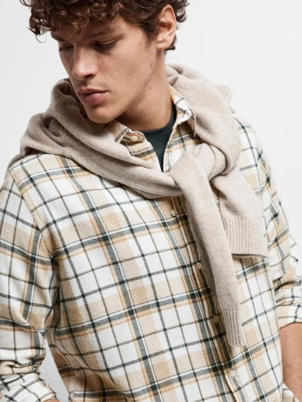SELECTED RUTIG SKJORTA Beige Flash Sale