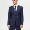 SELECTED RUTIG SLIM FIT KAVAJ Blue Cheap