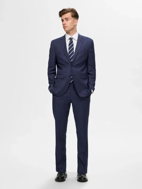 SELECTED RUTIG SLIM FIT KAVAJ Blue Cheap