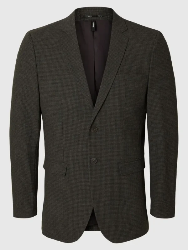 SELECTED RUTIG SLIM FIT KAVAJ Brown Sale