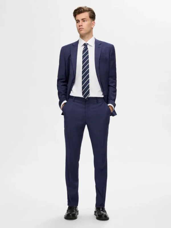 SELECTED RUTIG SLIM FIT KOSTYMBYXOR Blue Online