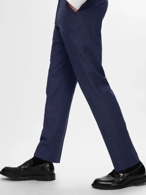 SELECTED RUTIG SLIM FIT KOSTYMBYXOR Blue Online