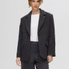 SELECTED RUTIG ÖVERDIMENSIONERAD KAVAJ Grey Flash Sale