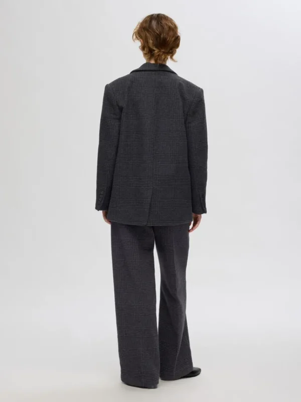 SELECTED RUTIG ÖVERDIMENSIONERAD KAVAJ Grey Flash Sale