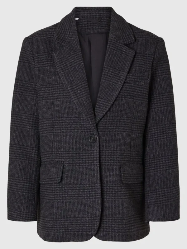 SELECTED RUTIG ÖVERDIMENSIONERAD KAVAJ Grey Flash Sale