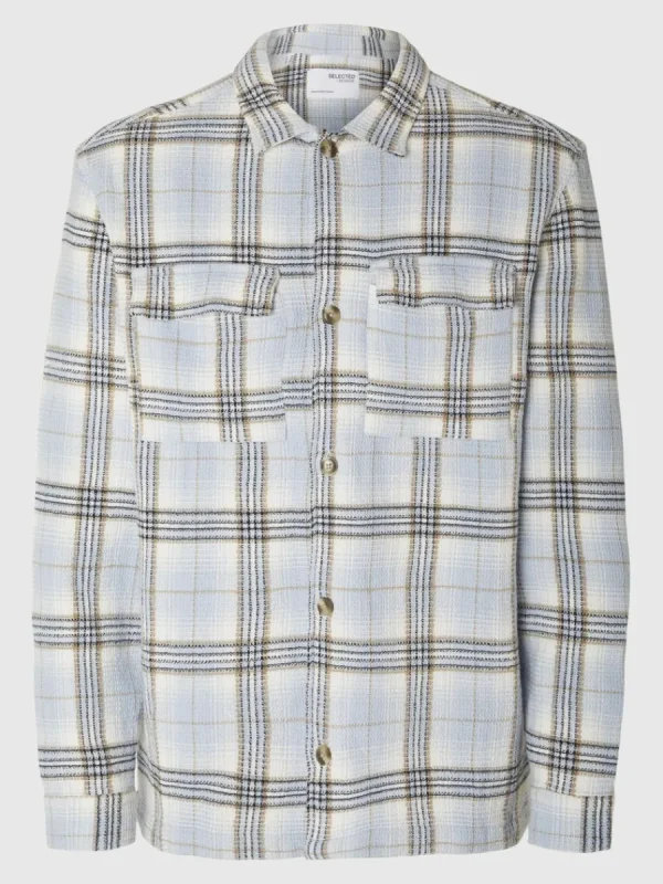 SELECTED RUTIG ÖVERSKJORTA Blue Cheap