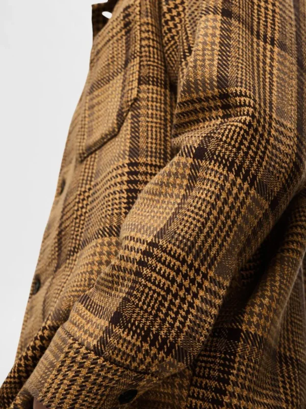 SELECTED RUTIG ÖVERSKJORTA Brown Shop
