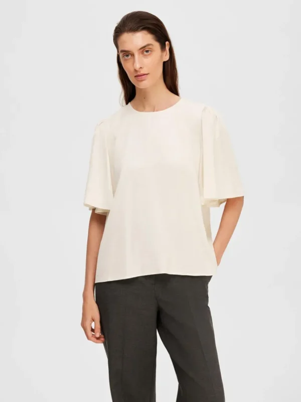 SELECTED SATIN BLUS Beige Outlet