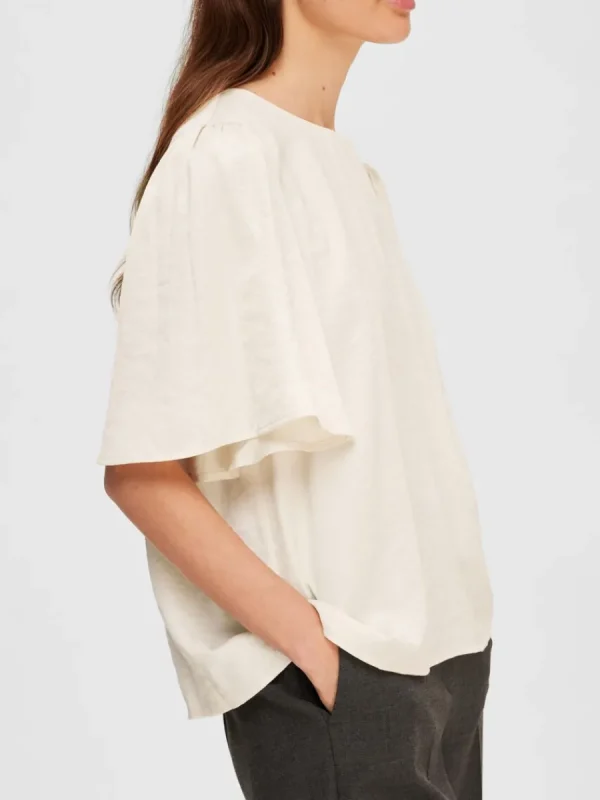 SELECTED SATIN BLUS Beige Outlet