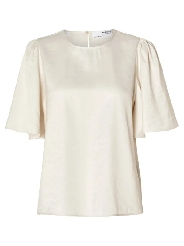 SELECTED SATIN BLUS Beige Outlet