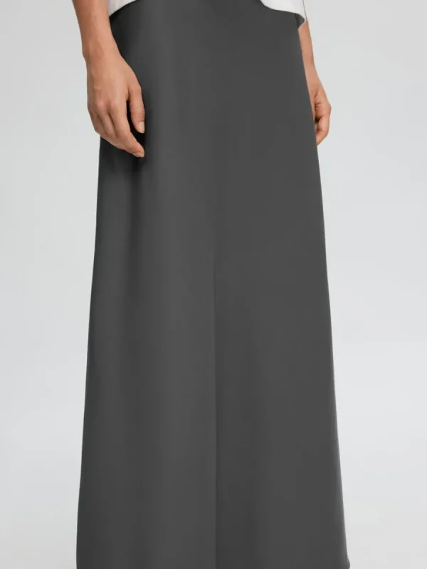 SELECTED SATIN MAXIKJOL Grey Shop