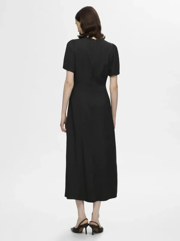 SELECTED SATIN MAXIKLÄNNING Black Shop