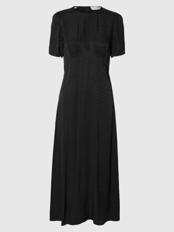 SELECTED SATIN MAXIKLÄNNING Black Shop
