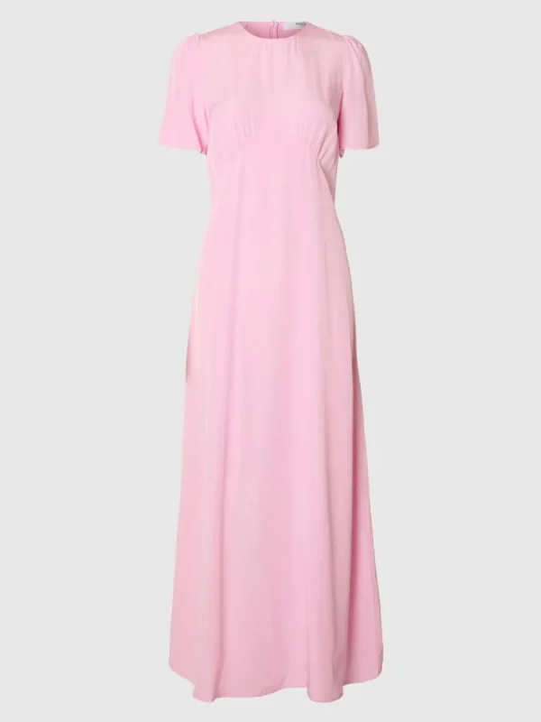 SELECTED SATIN MAXIKLÄNNING Pink New