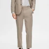 SELECTED SEERSUCKER KOSTYMBYXOR Beige Best Sale