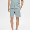 SELECTED SEERSUCKER SHORTS Blue Store