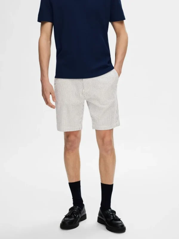 SELECTED SEERSUCKER SHORTS Blue Shop