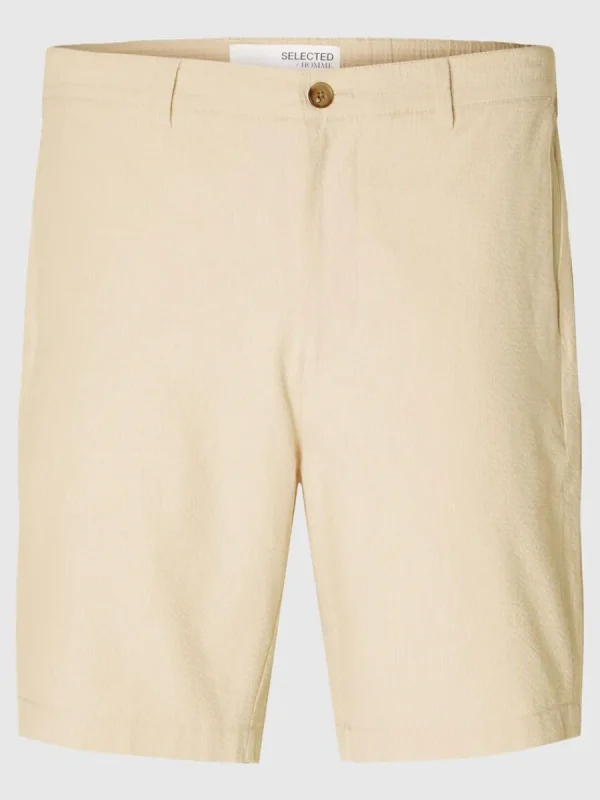SELECTED SEERSUCKER SHORTS Beige Outlet