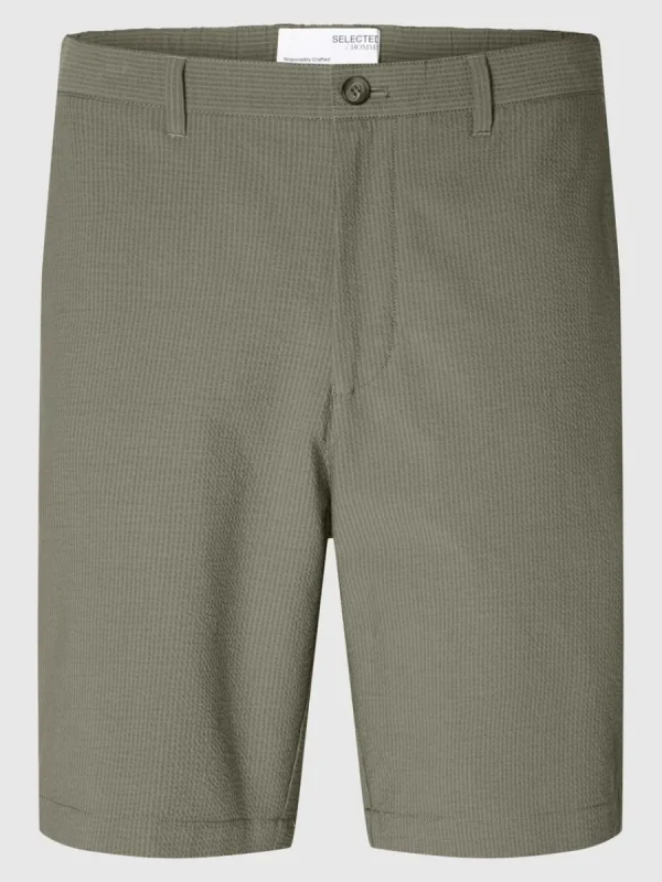 SELECTED SEERSUCKER SHORTS Green New