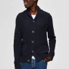 SELECTED SJALKRAGE STICKAD KOFTA Blue Flash Sale
