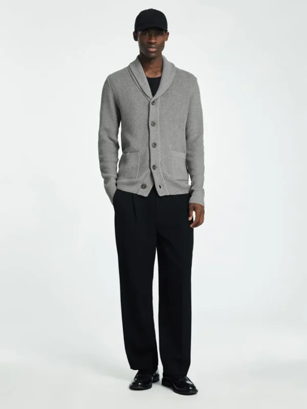 SELECTED SJALKRAGE STICKAD KOFTA Grey Clearance
