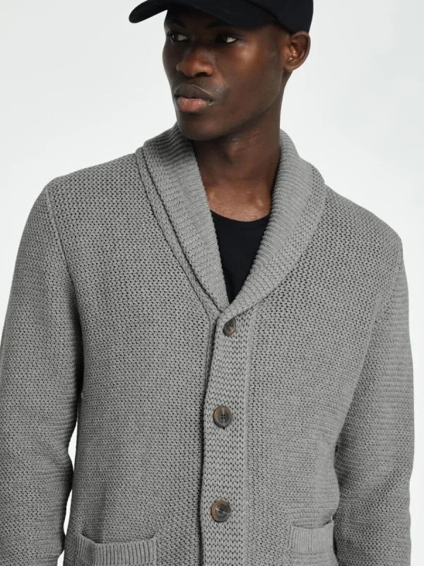 SELECTED SJALKRAGE STICKAD KOFTA Grey Clearance