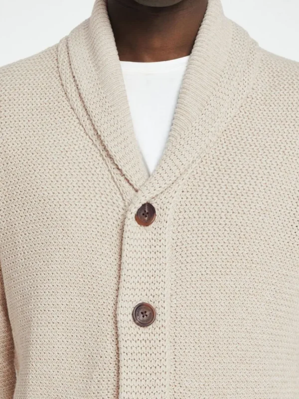 SELECTED SJALKRAGE STICKAD KOFTA Beige Shop
