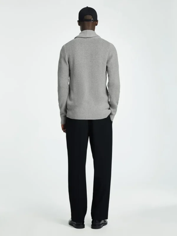 SELECTED SJALKRAGE STICKAD KOFTA Grey Clearance
