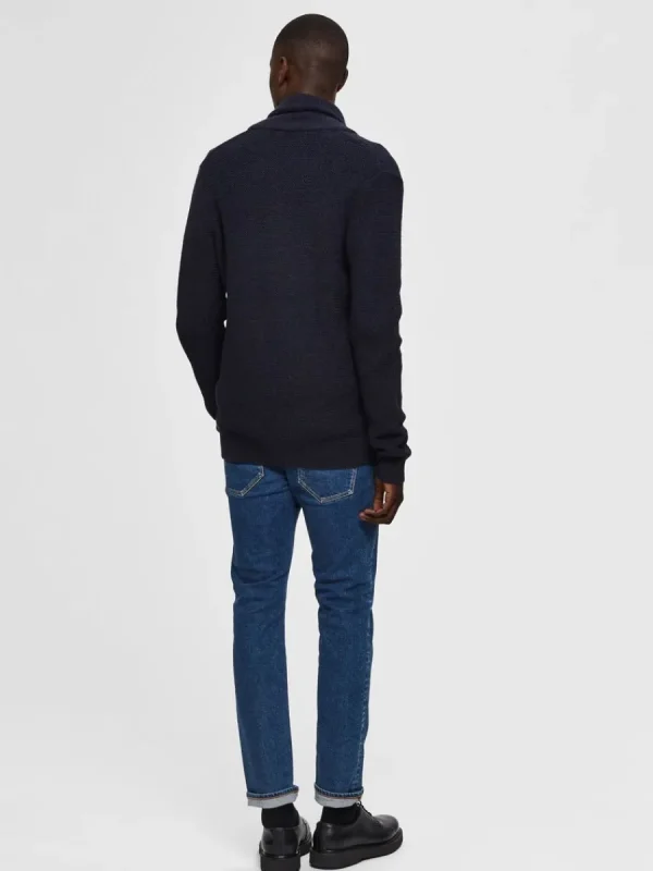 SELECTED SJALKRAGE STICKAD KOFTA Blue Flash Sale