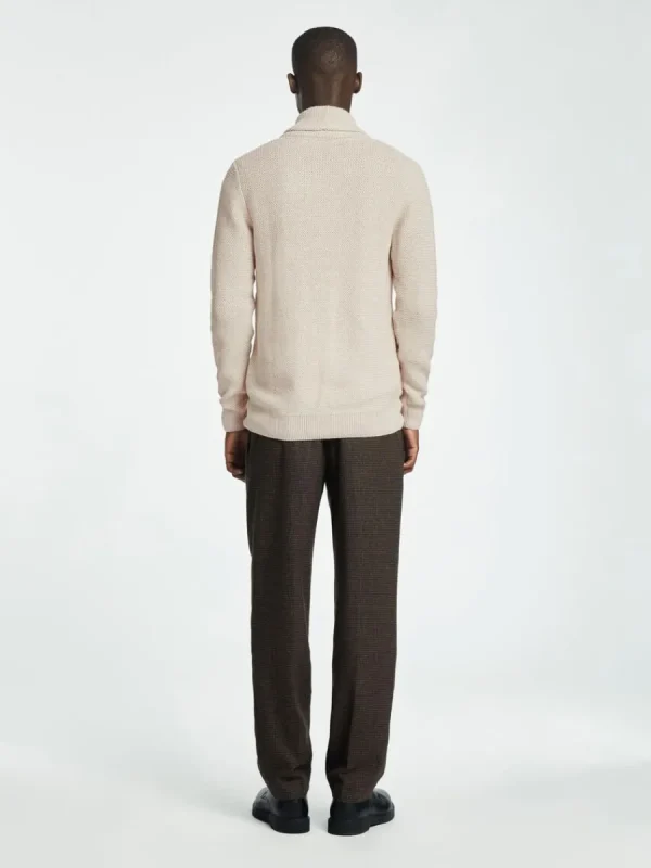 SELECTED SJALKRAGE STICKAD KOFTA Beige Shop