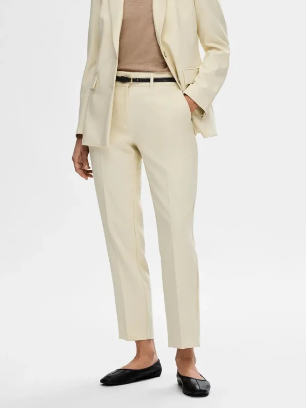 SELECTED SKRÄDDARSYDD BESKUREN BYXOR Beige Fashion