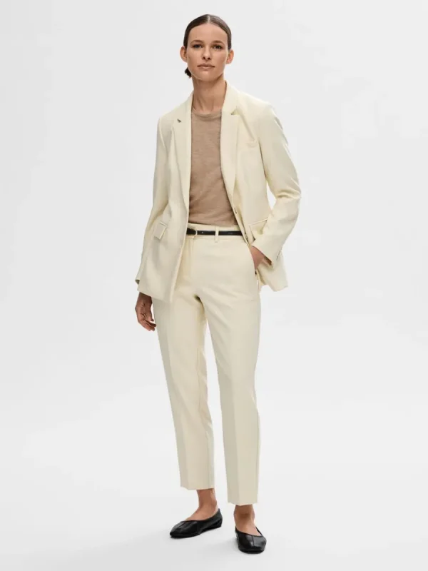 SELECTED SKRÄDDARSYDD BESKUREN BYXOR Beige Fashion