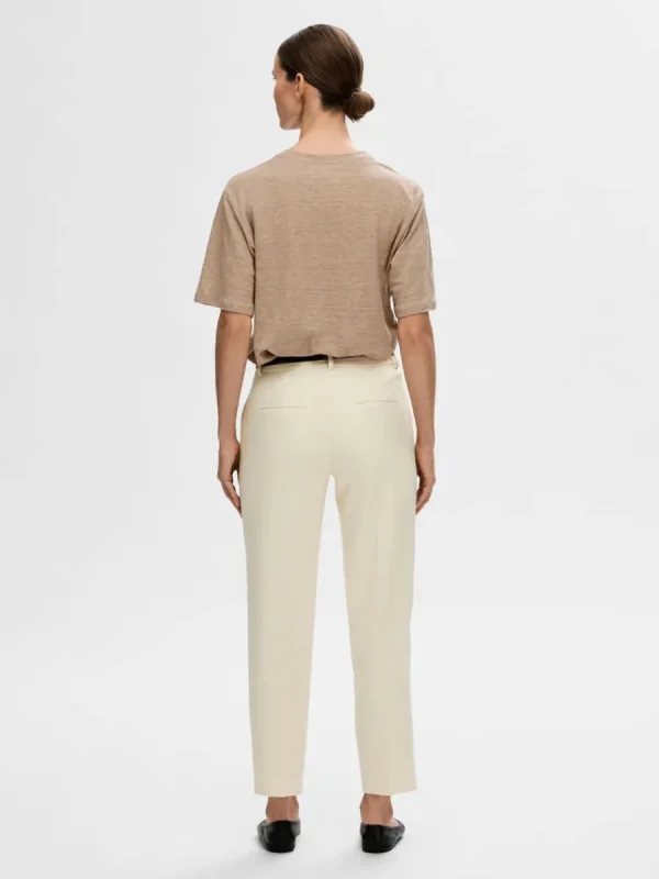 SELECTED SKRÄDDARSYDD BESKUREN BYXOR Beige Fashion