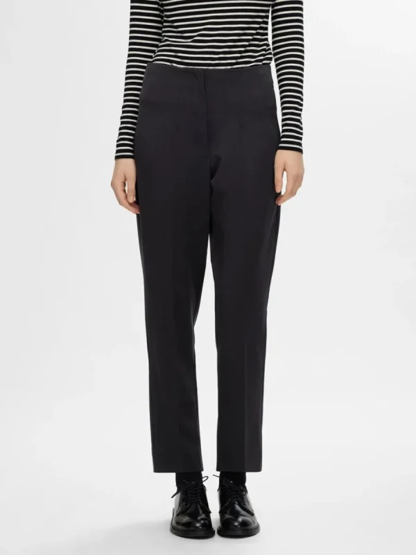 SELECTED SKRÄDDARSYDDA - AVSMALNANDE BYXOR Black Store