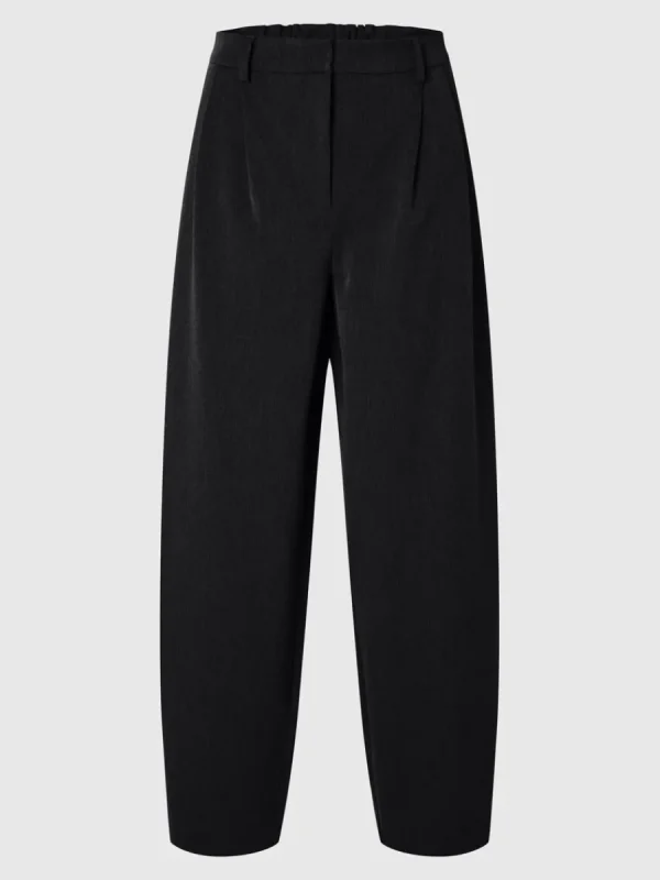 SELECTED SKRÄDDARSYDDA - BARREL FIT-BYXOR Black Flash Sale