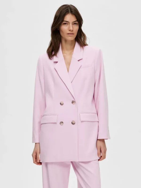 SELECTED SKRÄDDARSYDDA - ENKELKNÄPPT KAVAJ Pink Store