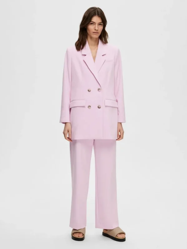 SELECTED SKRÄDDARSYDDA - ENKELKNÄPPT KAVAJ Pink Store