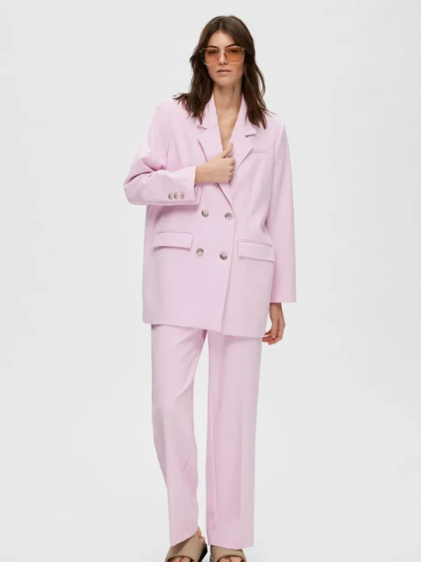 SELECTED SKRÄDDARSYDDA - ENKELKNÄPPT KAVAJ Pink Store