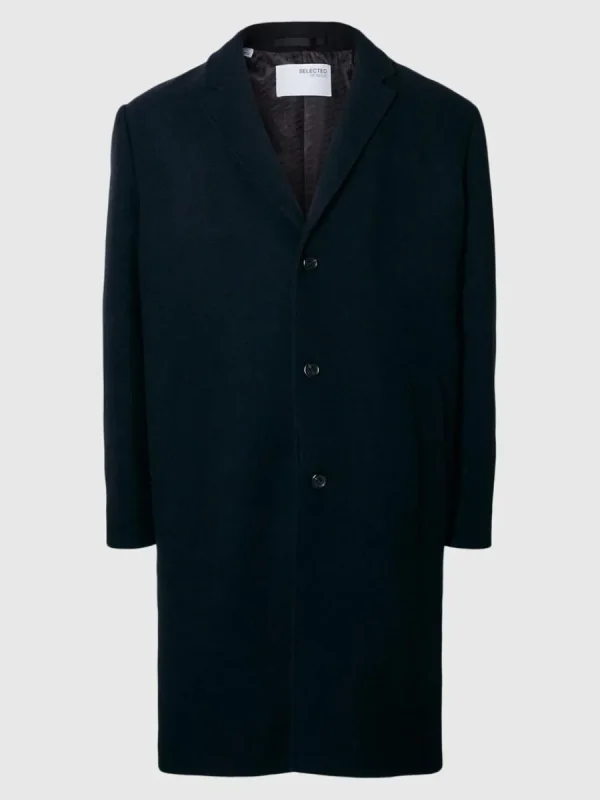 SELECTED SKRÄDDARSYDDA - LÅNG KAPPA Black Best