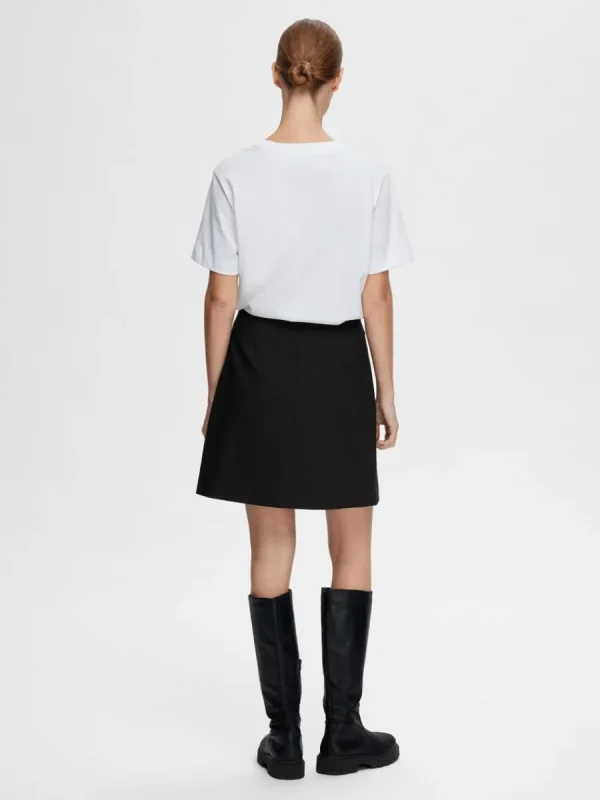 SELECTED SKRÄDDARSYDDA - MINIKJOL Black Cheap