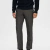 SELECTED SKRÄDDARSYDDA - RAKA BYXOR Grey Hot