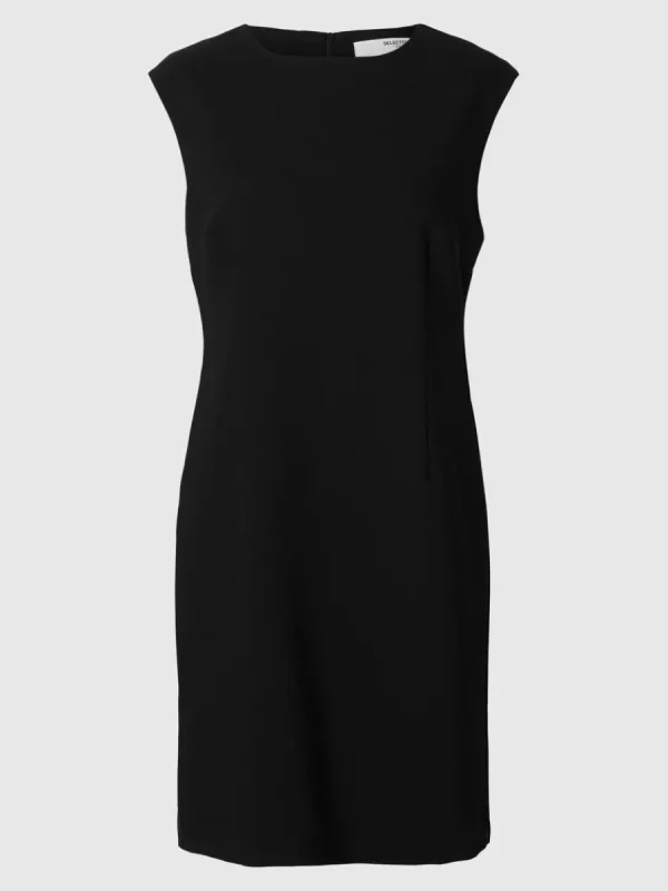 SELECTED SKRÄDDARSYDDA - ÄRMLÖS KLÄNNING Black New