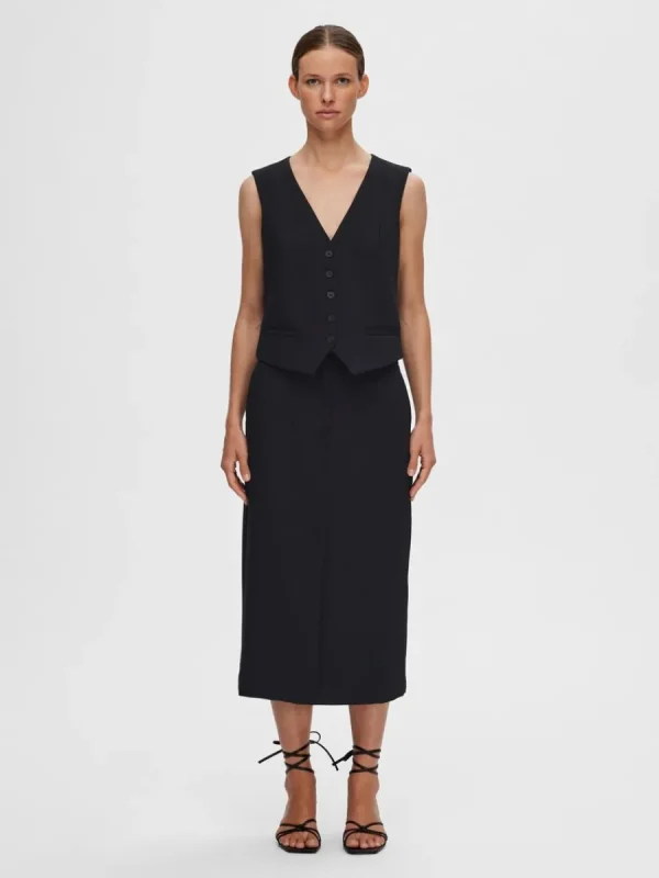 SELECTED SKRÄDDARSYDDA - VÄST Black Cheap