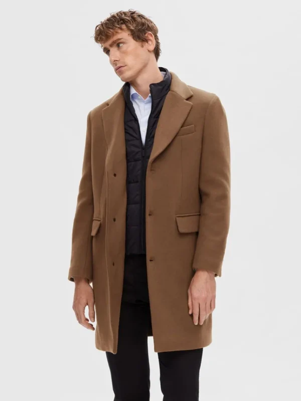 SELECTED SKRÄDDARSYDDA - YLLEKAPPA Brown Sale