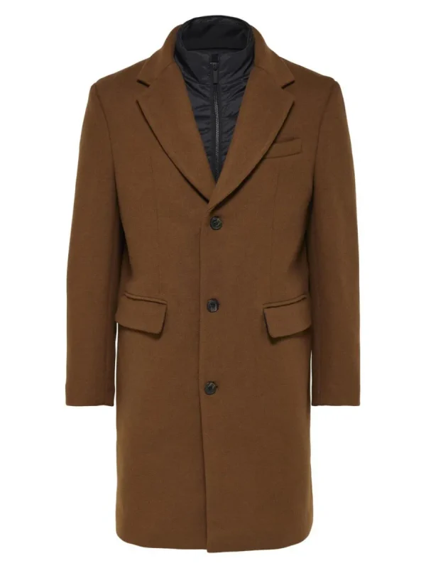 SELECTED SKRÄDDARSYDDA - YLLEKAPPA Brown Sale