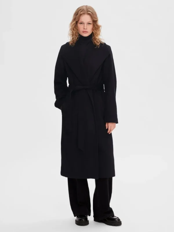 SELECTED SKÄRPFÖRSEDD KAPPA Black Outlet